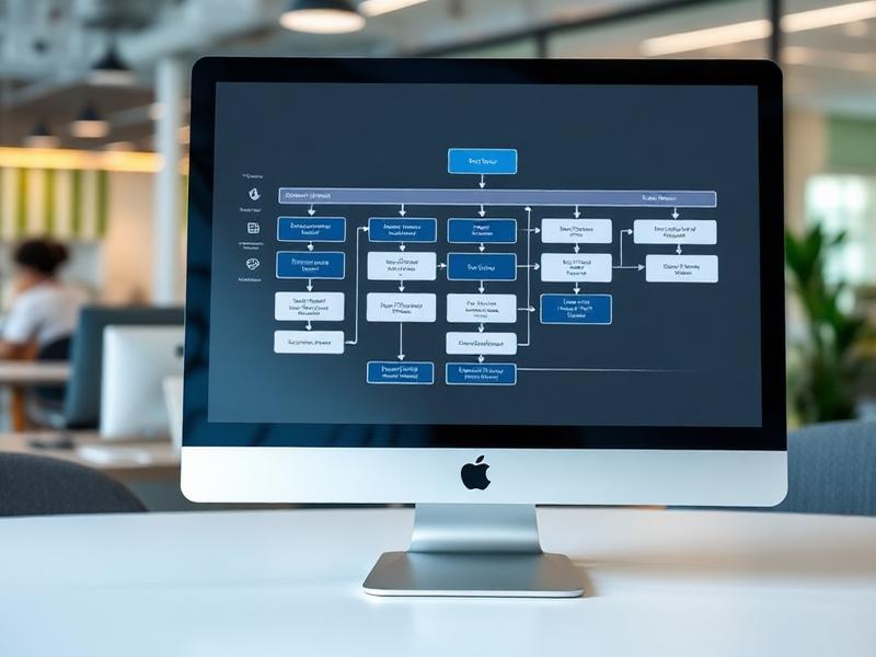 Business process automation workflow on a monitor
