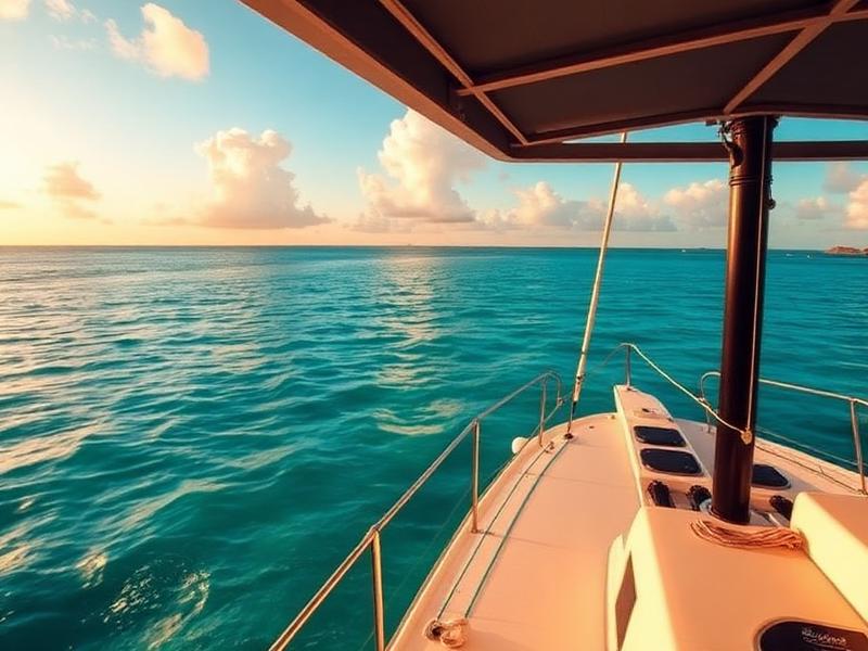 Private yacht cruising the north coast of Jamaica